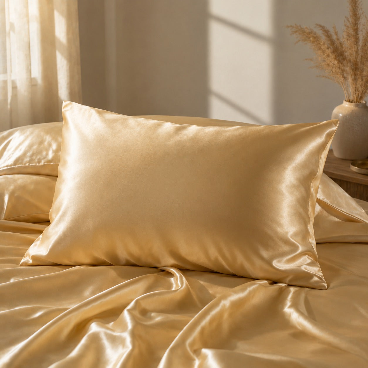 Funda de almohada de seda de lujo